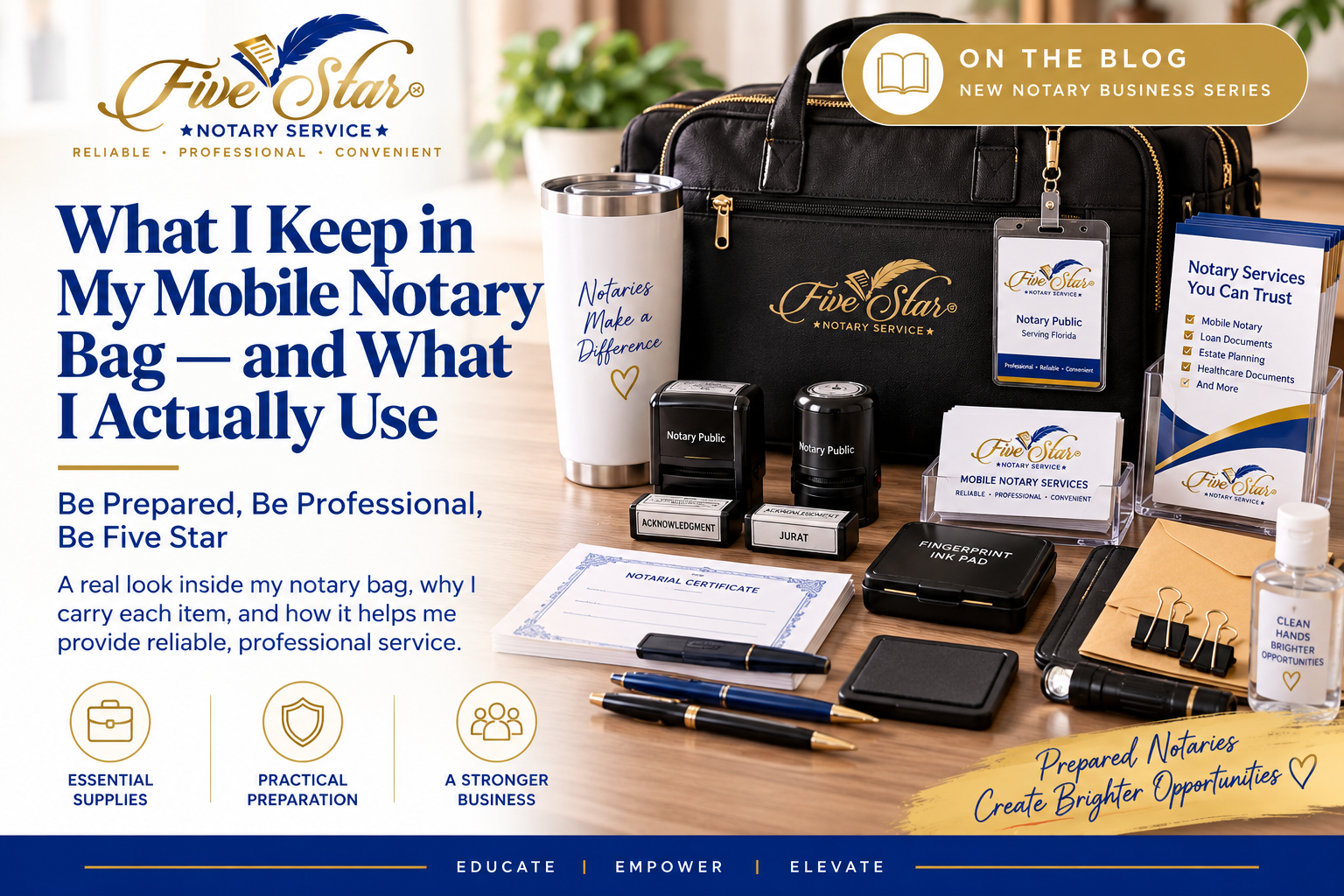 What I Keep in My Mobile Notary Bag — and What I Actually Use