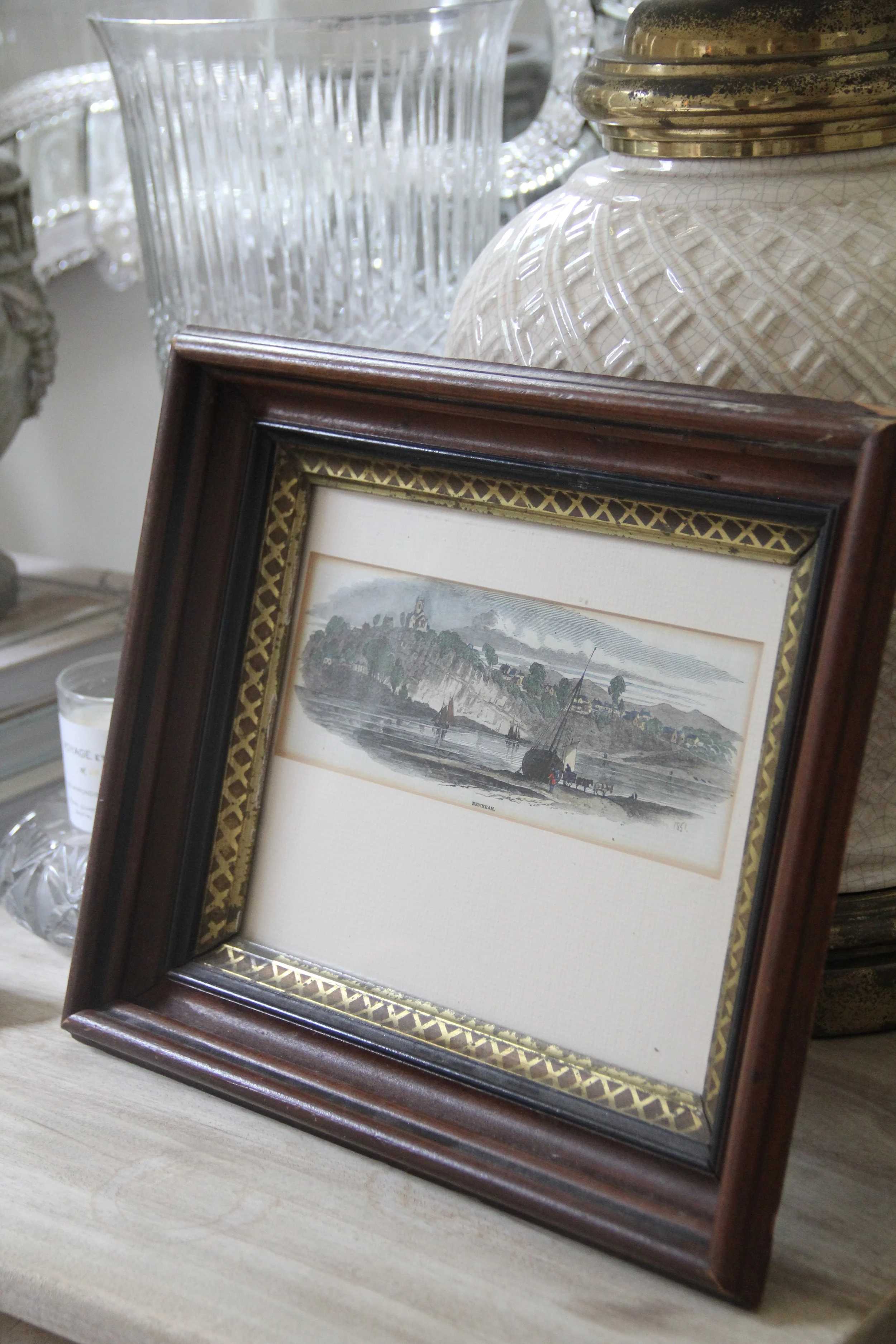 Antique Newnham Framed Sketch from 1851