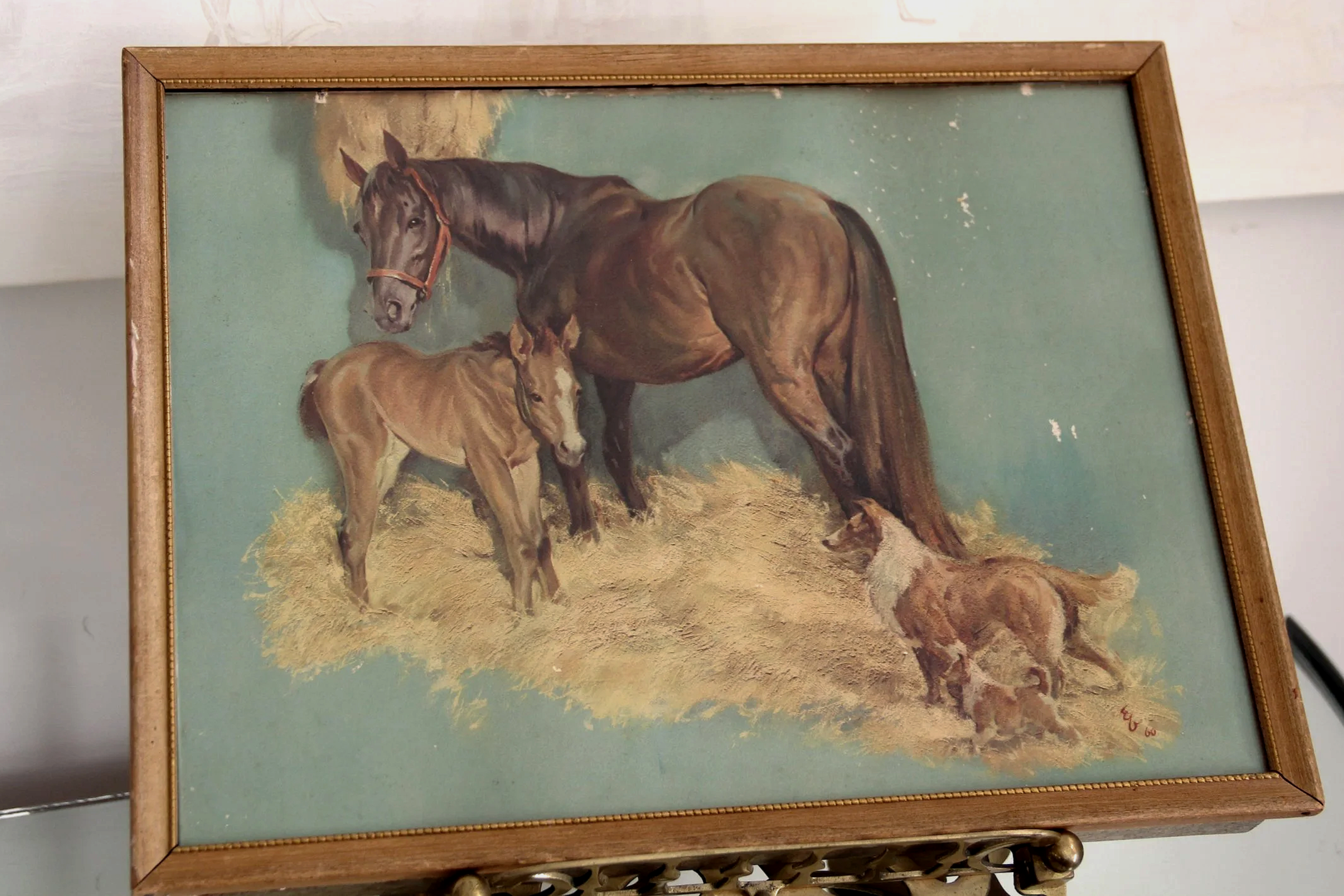 Vintage Framed Equestrian Print