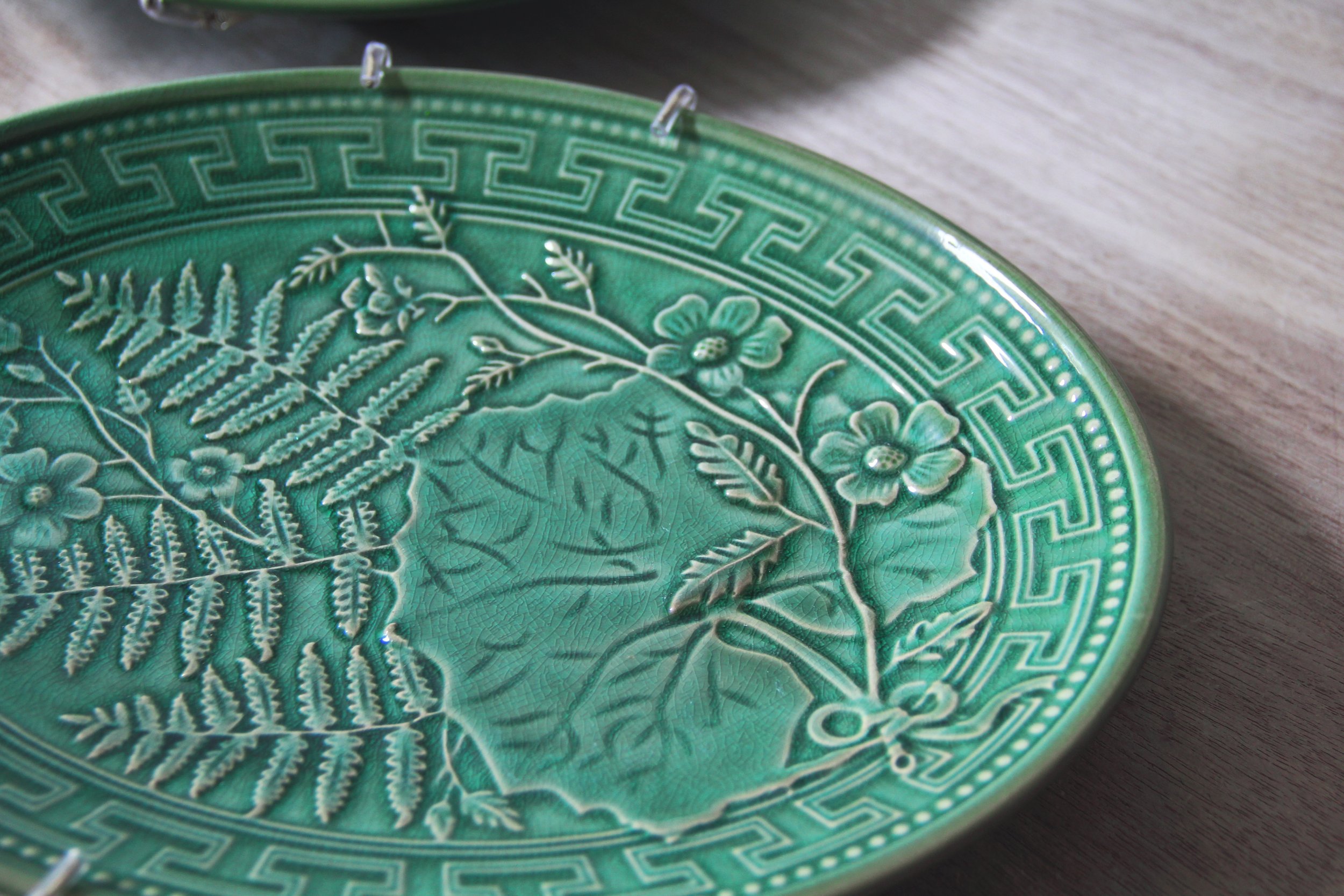 Pair of Vintage Celadon Plates