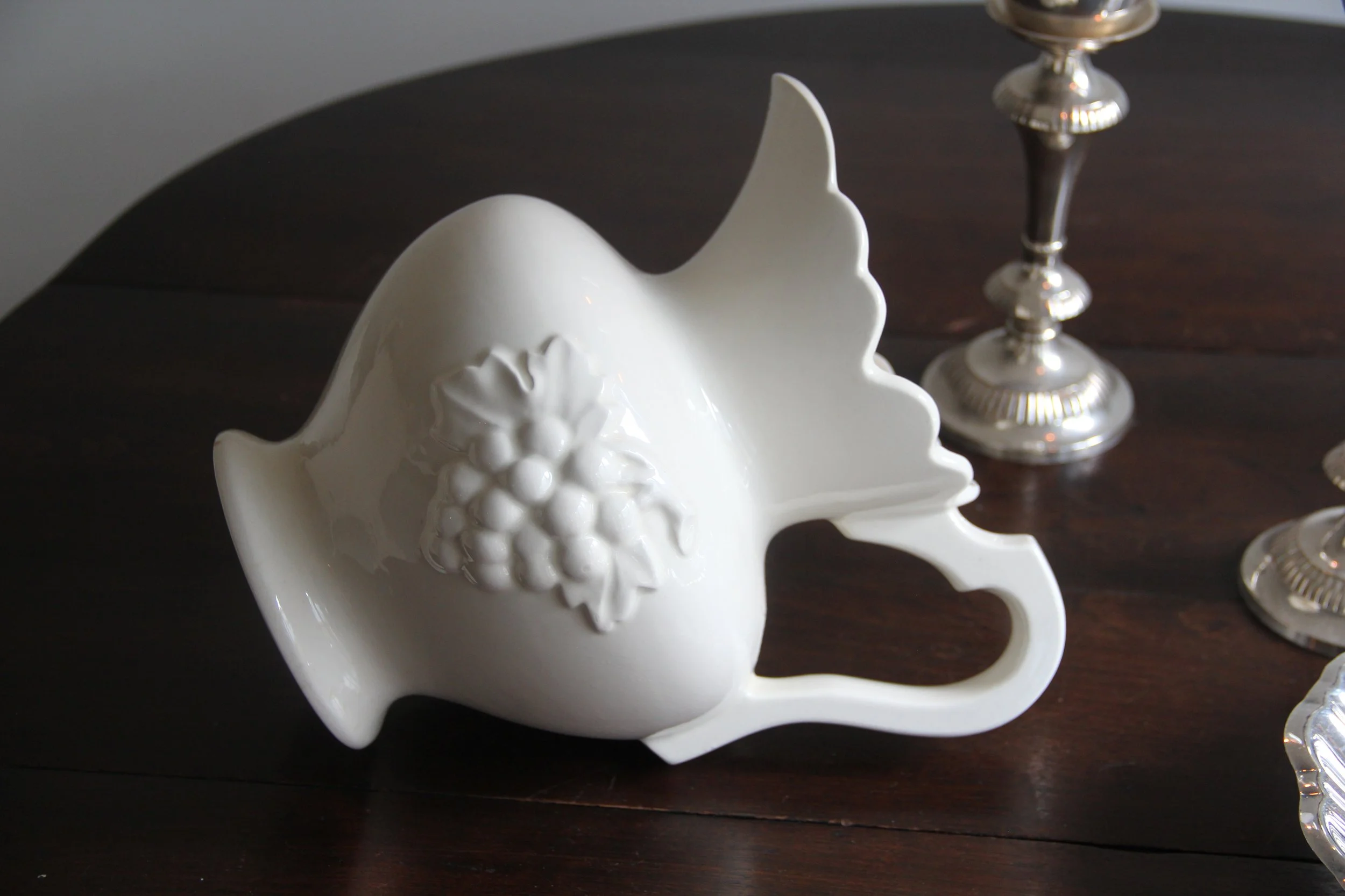 Large Ceramic Ivory Pitcher