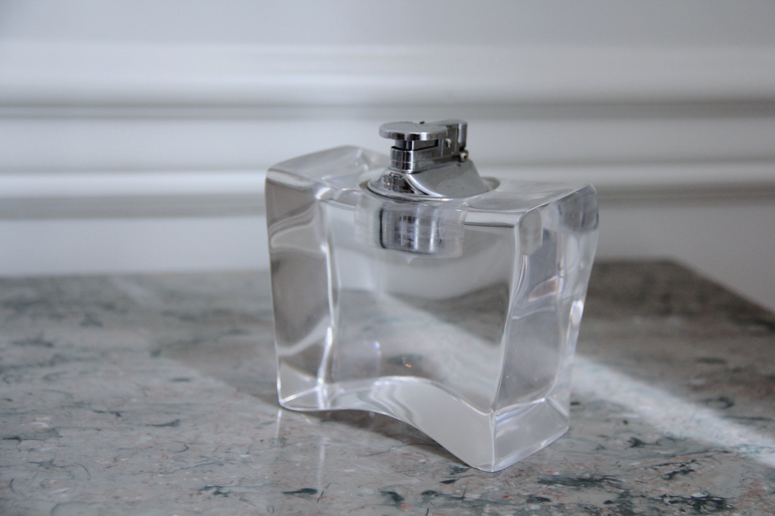 Large Acrylic + Chrome Table Lighter