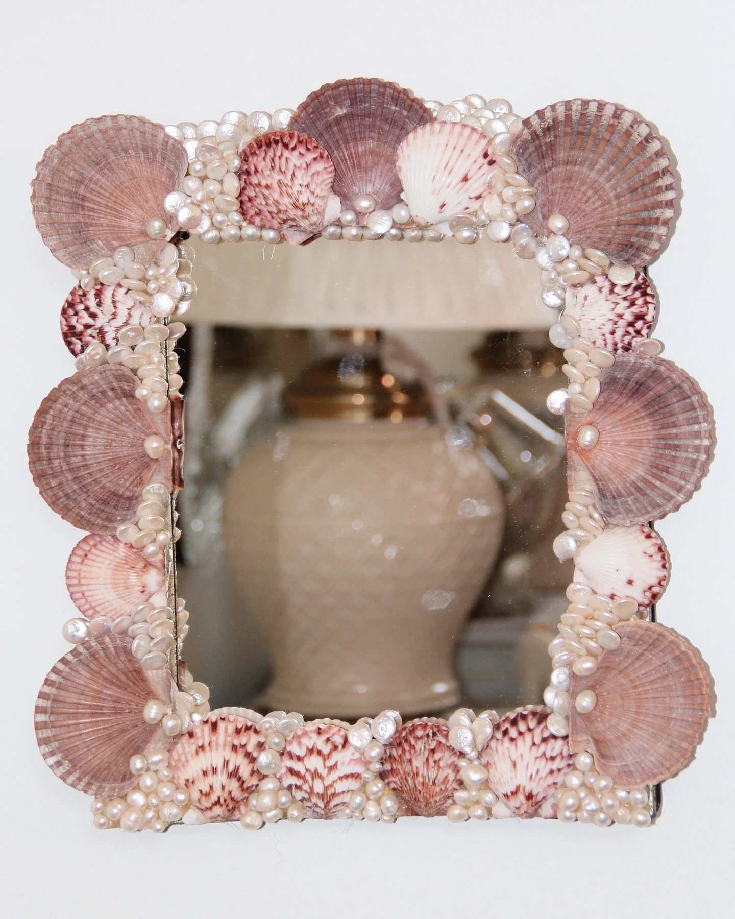 Vintage Original Shell Mirror
