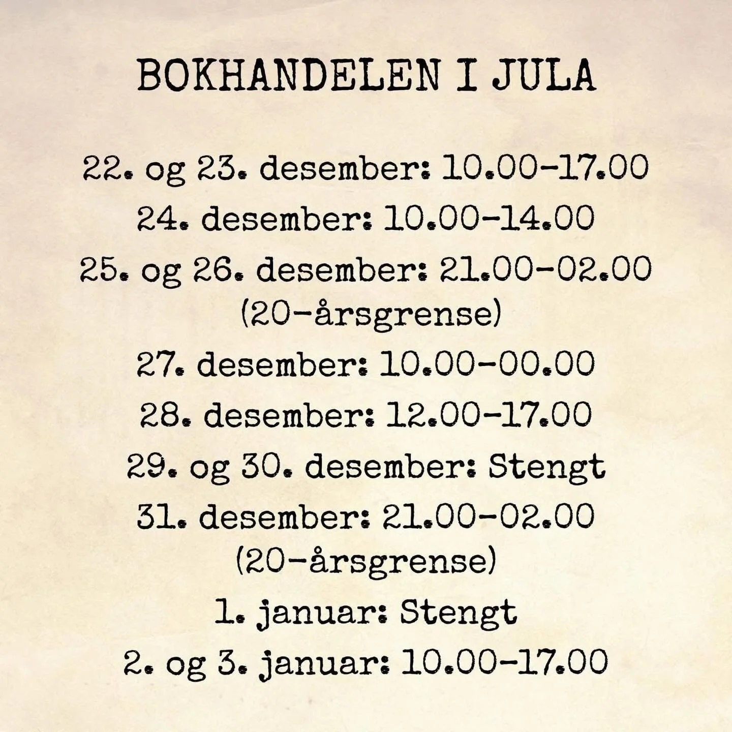 &Aring;pningstider i jula 🎄 Er du ikkje ferdig med juleg&aring;vene? Kanskje eit g&aring;vekort hj&aring; oss kan glede nokon?