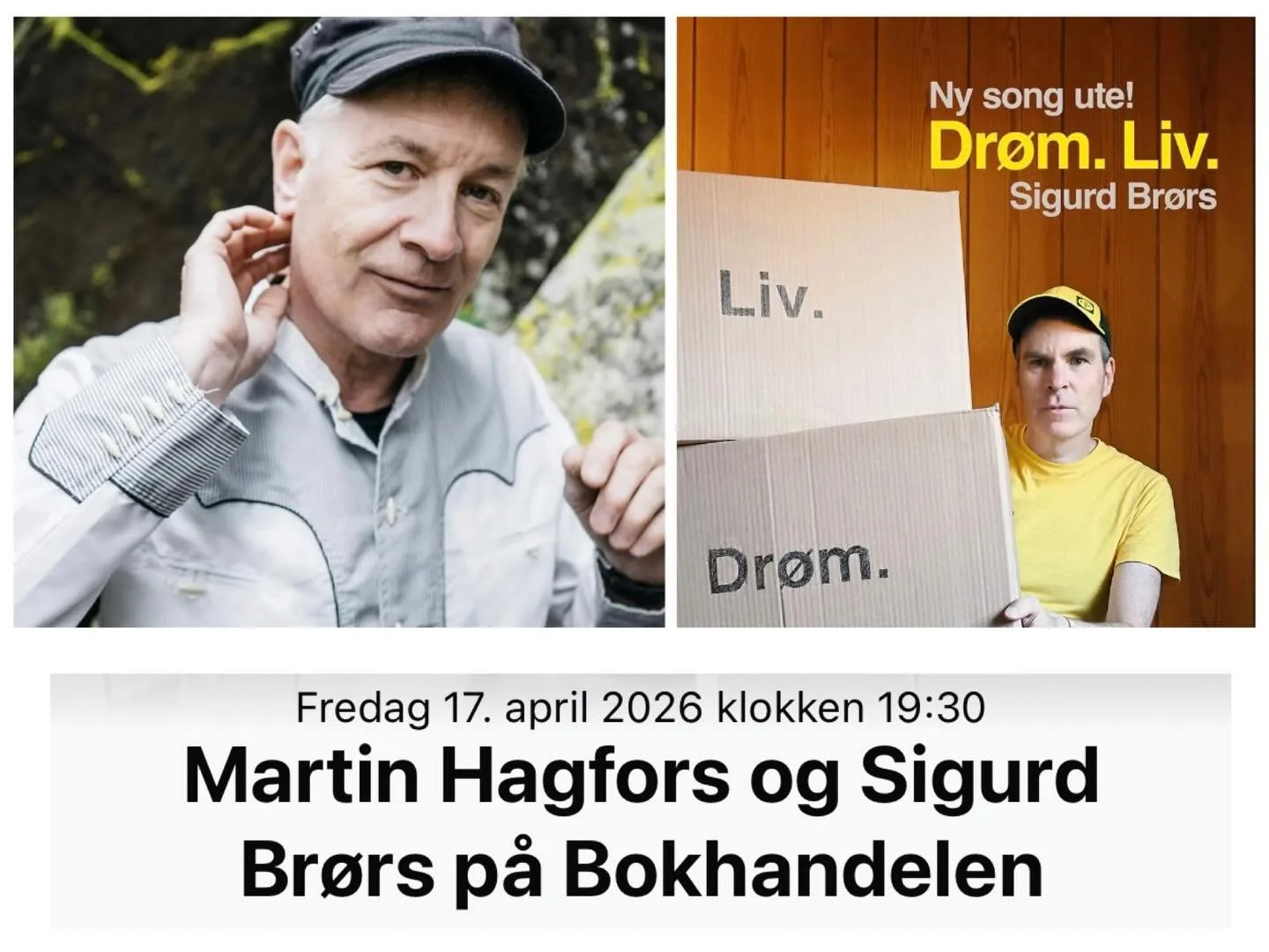 Konsertar hj&aring; oss i april 🎶🎸🎵