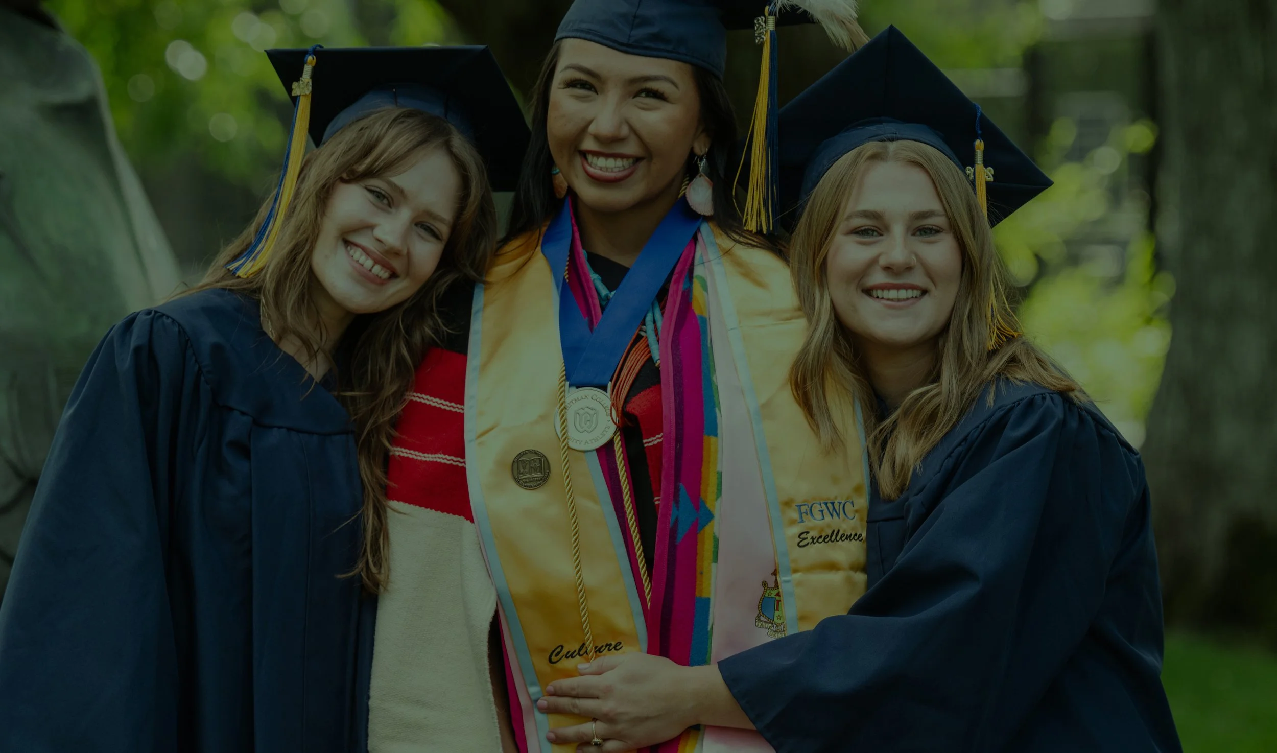 Women in graduation hats