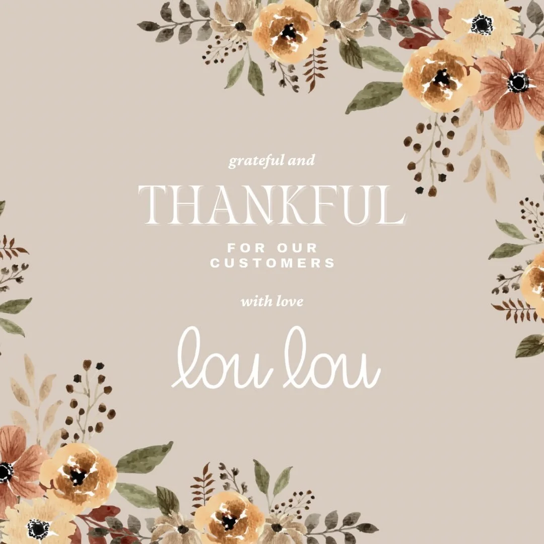Grateful, thankful, and so lucky to have the best customers! With love, Lou Lou 💛
.
.
.
#thankful #shopsmall #shoplocal