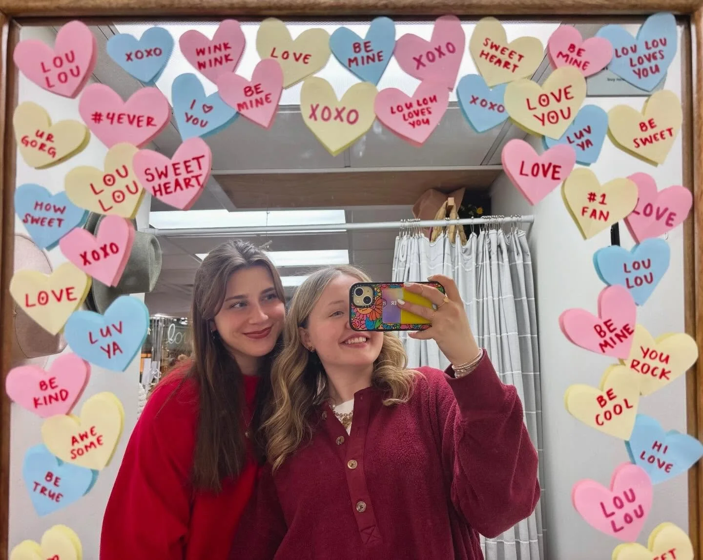 Wrapped in hearts &amp; Lou Lou love 💌 Come by and shop with us!! 
.
.
.
#loulou #shoplocal #shopsmall #accesories