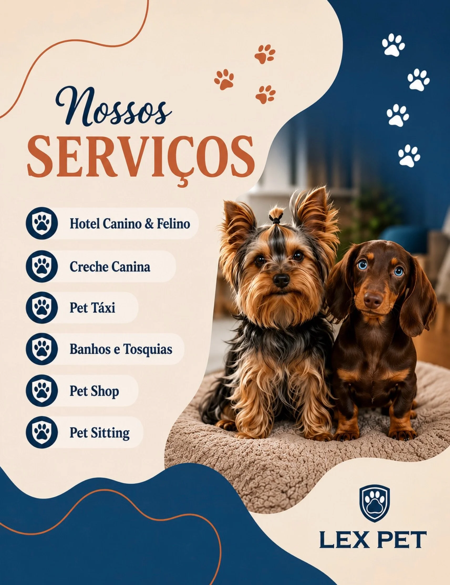 Fica a conhecer os nossos servi&ccedil;os: 🐾

* Hotel Canino &amp; Felino 🐶🐱 
* Creche Canina 🐕
* Pet T&aacute;xi 🚕 
* Banhos e Tosquias 🛁
* Pet Shop 🛍️ 
* Pet Sitting 🏠

Tudo para os ver felizes ! 🥰❤️🐾

#lexpet #hotelcanino #crechecanina #