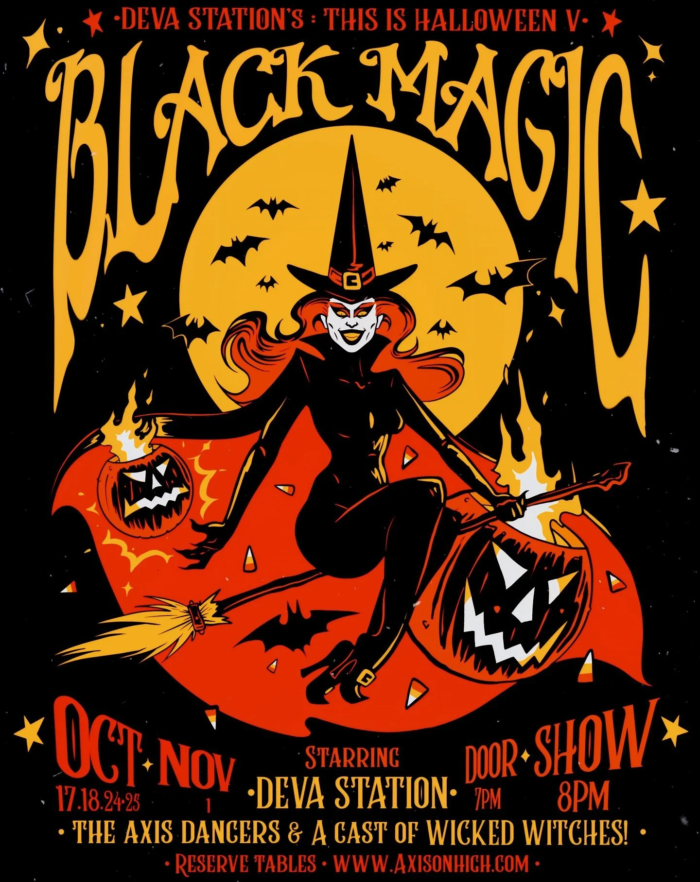 🔮THE WITCHES ARE BACK🔮

✨ Deva Station&rsquo;s BLACK MAGIC returns for its 5th haunting, bringing you a wickedly glamorous Halloween spectacle. 🎃🕷️ Expect spine-tingling performances, dazzling tricks, and a cast that will leave you bewitched. 🧹?