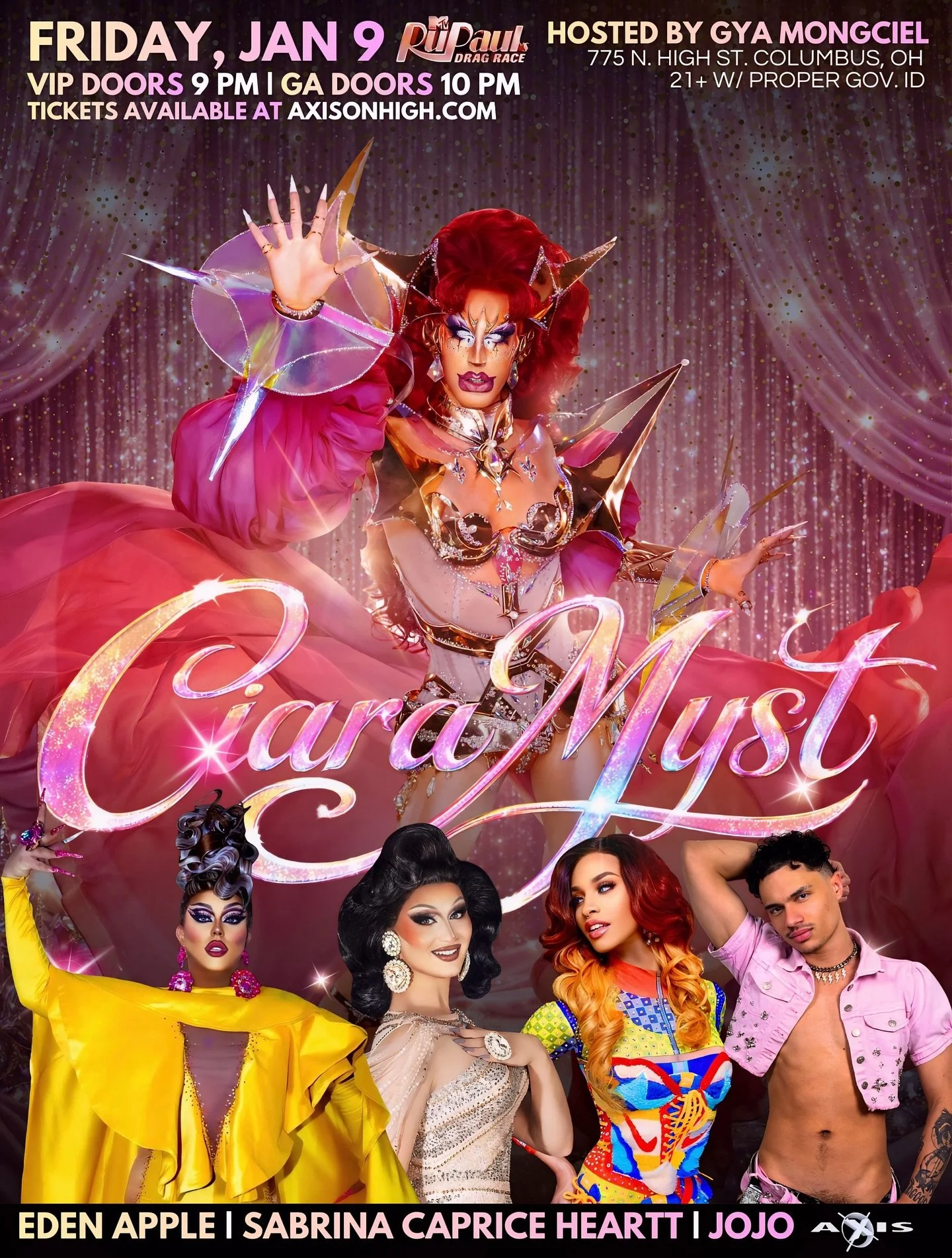 ✨🏁 Racers, start your engines &mdash; the fantasy has LANDED. 🏁✨

This Friday, Jan. 9, the runway turns into a battleground as we gather to worship at the altar of charisma, uniqueness, nerve, and talent. 💄👑

Ciara Myst takes center stage &mdash;