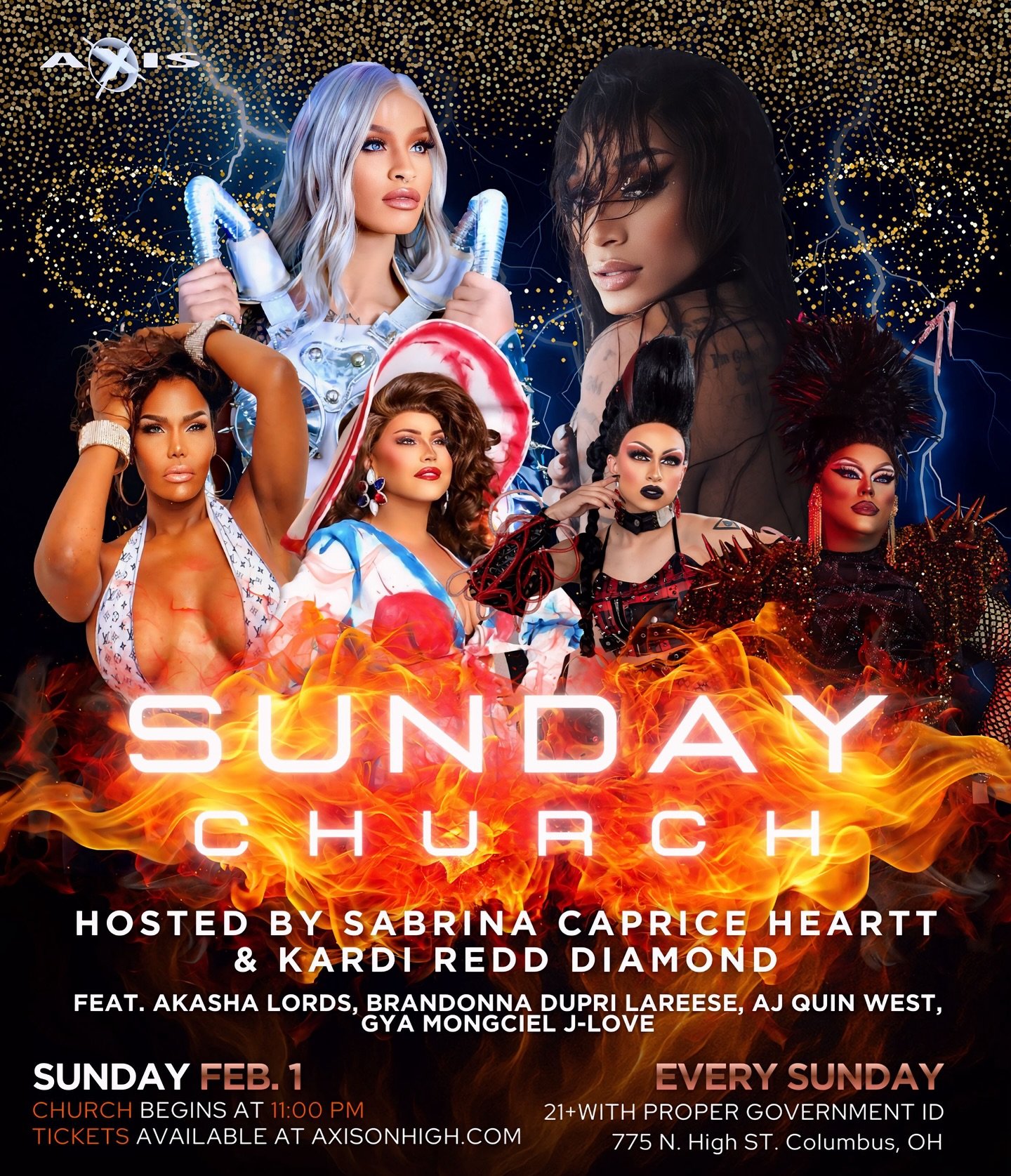 Tonight, we&rsquo;re opening the doors of Sunday Church and stepping straight into the gospel of glamour. ⛪️✨
Sabrina Caprice Heartt and Kardi Redd Diamond are leading the service with a cast so powerful they could part the clouds with a single pose.