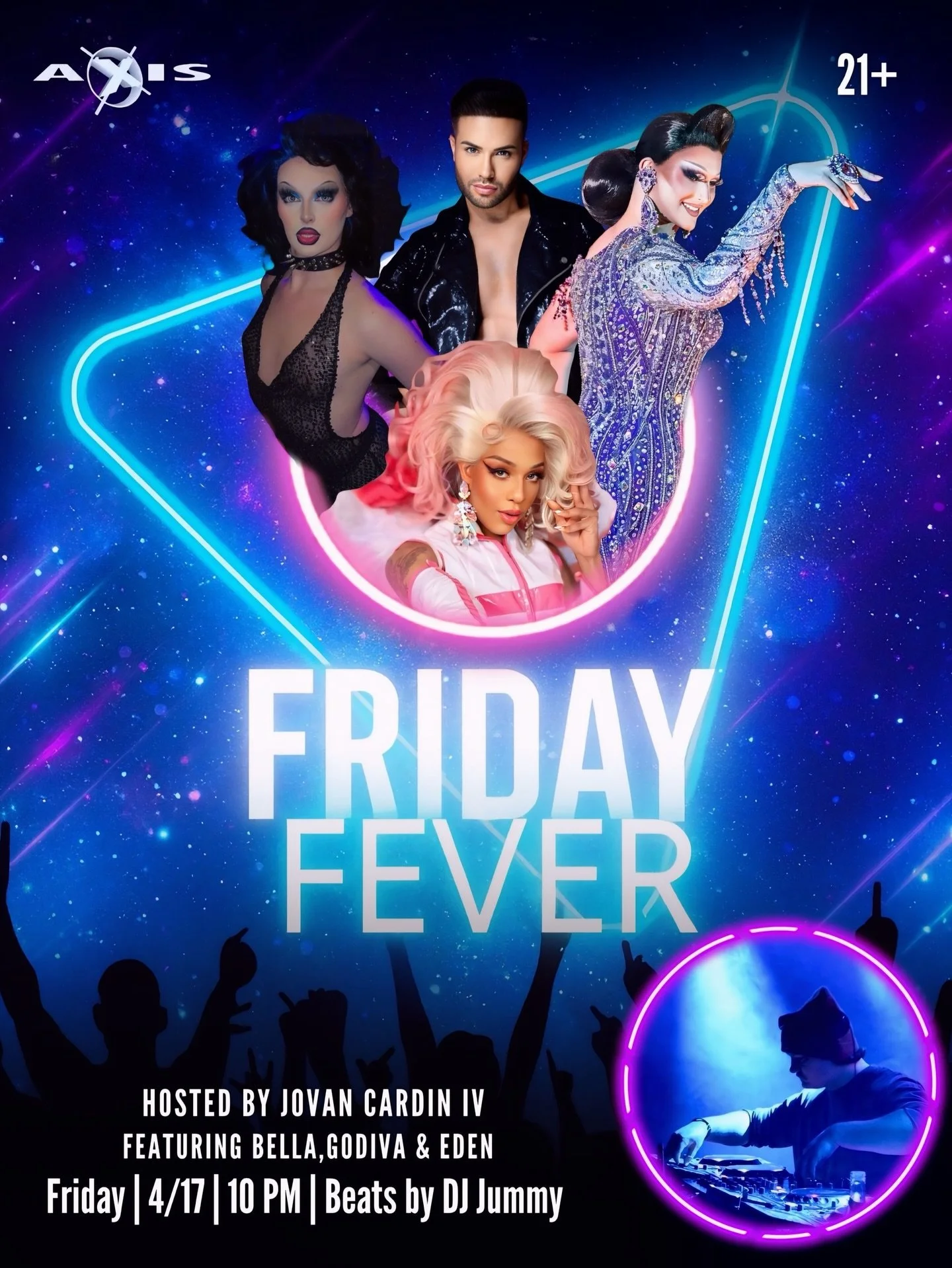 TOMORROW NIGHT THE FEVER TAKES OVER 🔥🔥

DJ Jummy is in the booth bringing the beats while Jovan Cardin IV hosts the night with Bella, Godiva, and Eden bringing the performances starting at 10PM.

Strong drinks, nonstop music, and entertainment all 