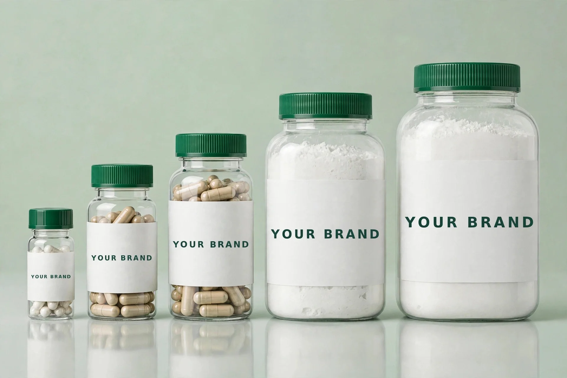 Bottles and jars packing styles for OTC and nutraceutical products