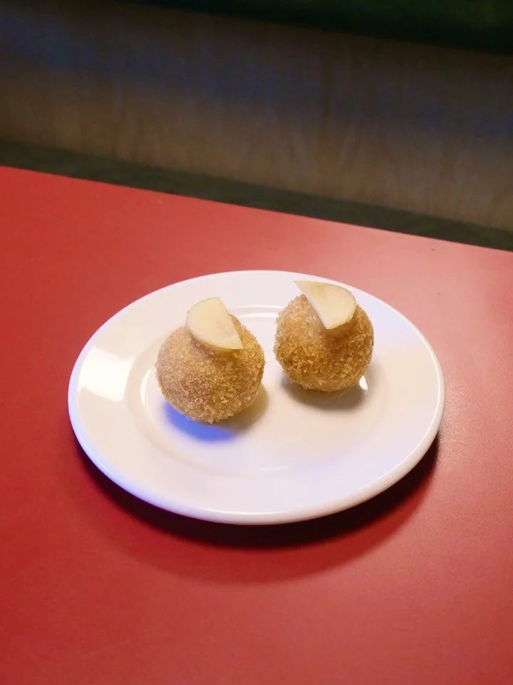 It&rsquo;s time for some new croquettes! 

Croqueta de Sobrasada with pickled apple gel 🍏

A Corner Shop classic reimagined