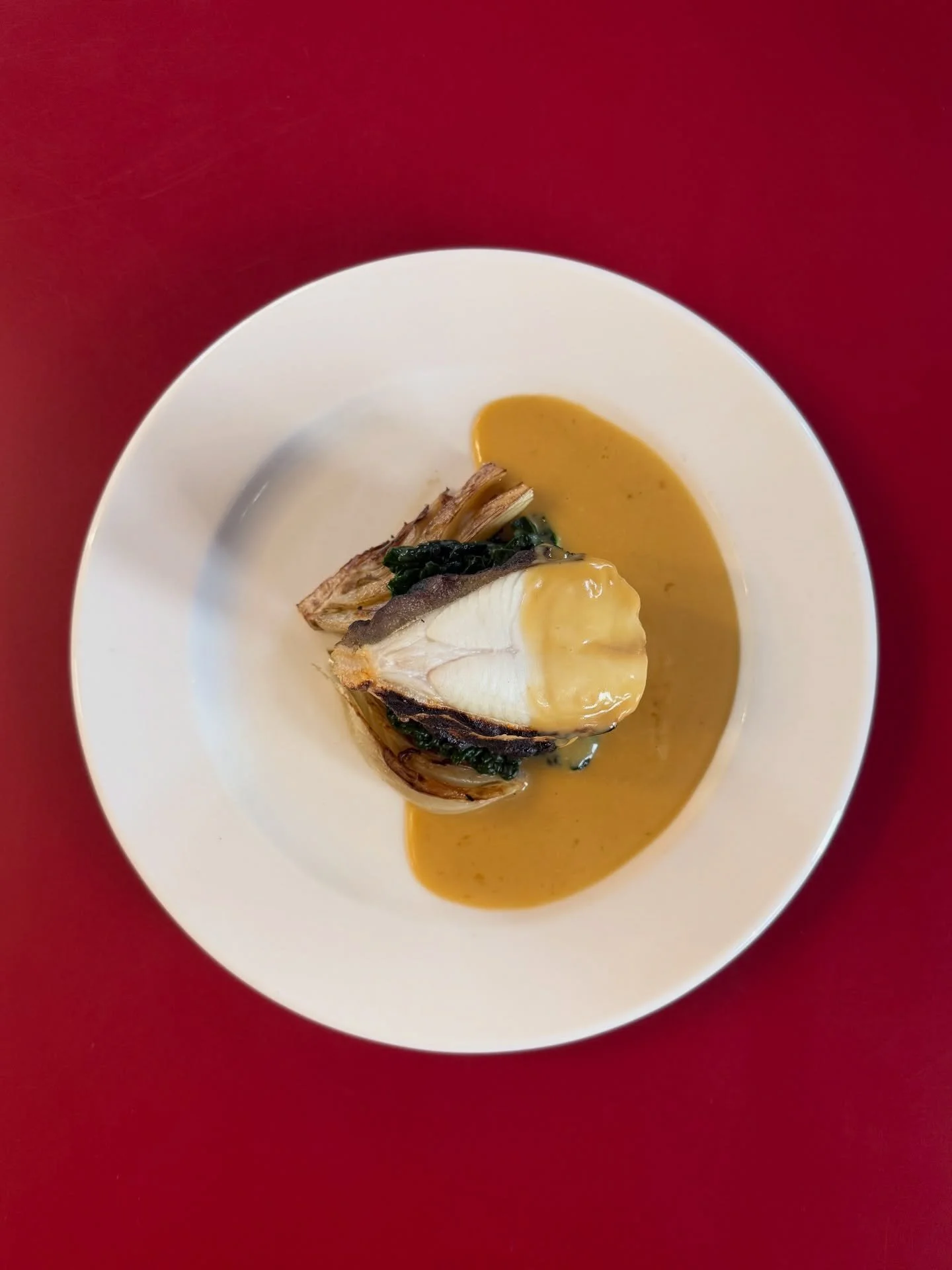 BBQ Wild Halibut with Halibut Velout&eacute;, Braised Fennel and Kale 🐟 

This wee beauty is available on our dinner and weekend menu! 

Open everyday 12-12 🩷