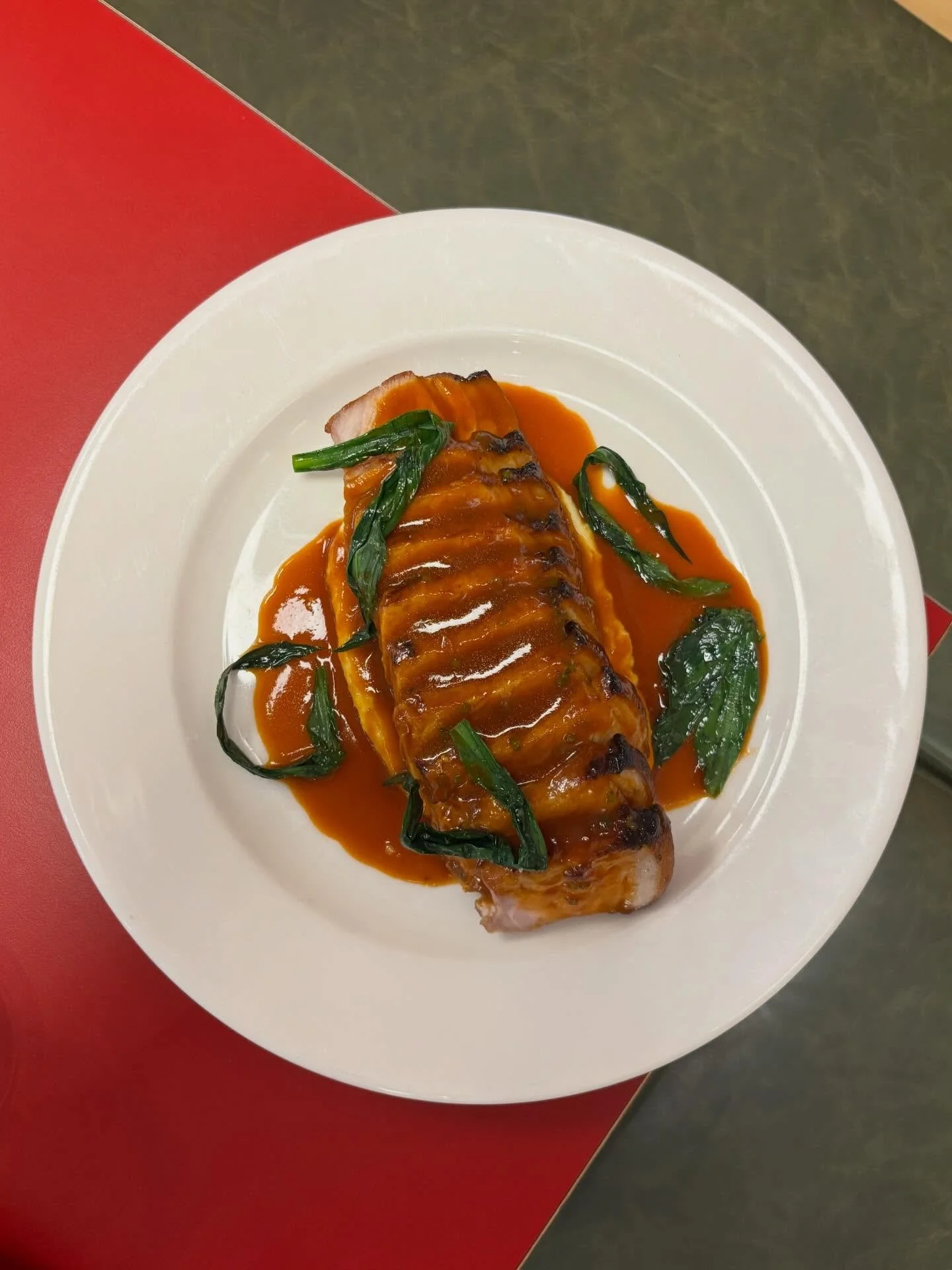 One of our specials for the weekend. This sold so well last night that we have decided to run with it again today! Succulent pork loin chop cooked over the fire and served with sauce espagnole 🐖 🔥