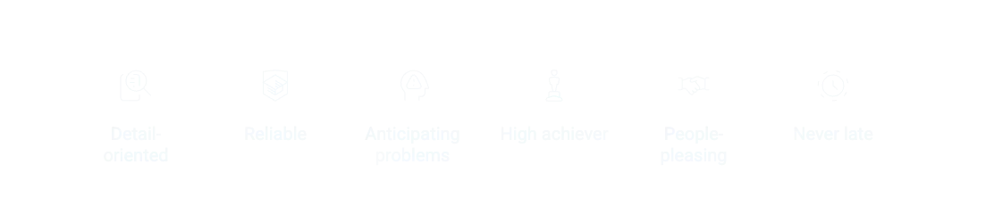 Graphic summarizing signs of high functioning anxiety