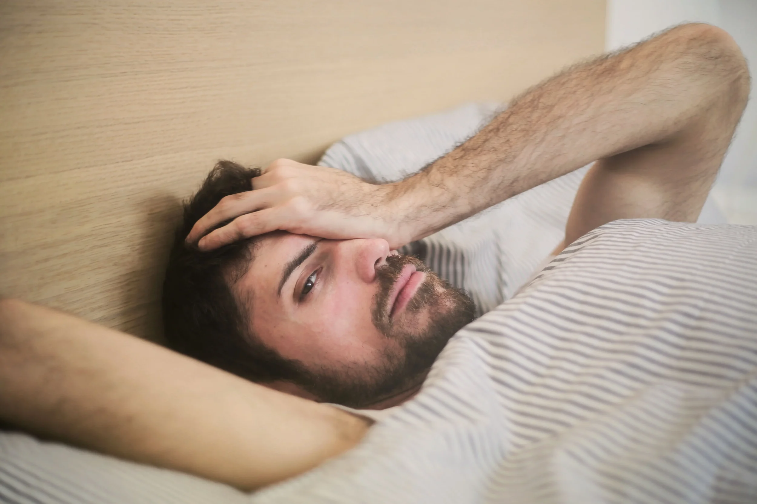 A man unable to sleep