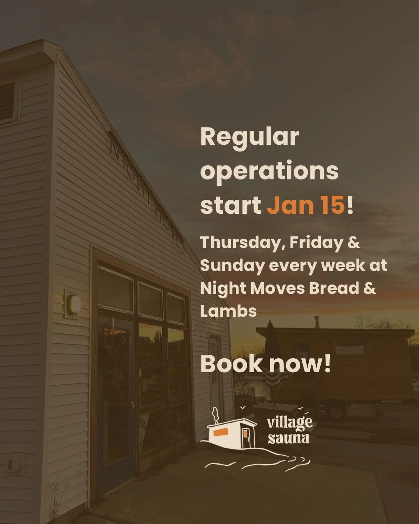Announcing our start date 🔔 We are so excited to operate regularly at @nightmovesbread and @lambsmaine starting on January 15th 🔔 

Book a session on our website and share the heat with a friend on a cold winter&rsquo;s day. 

We look forward to ho