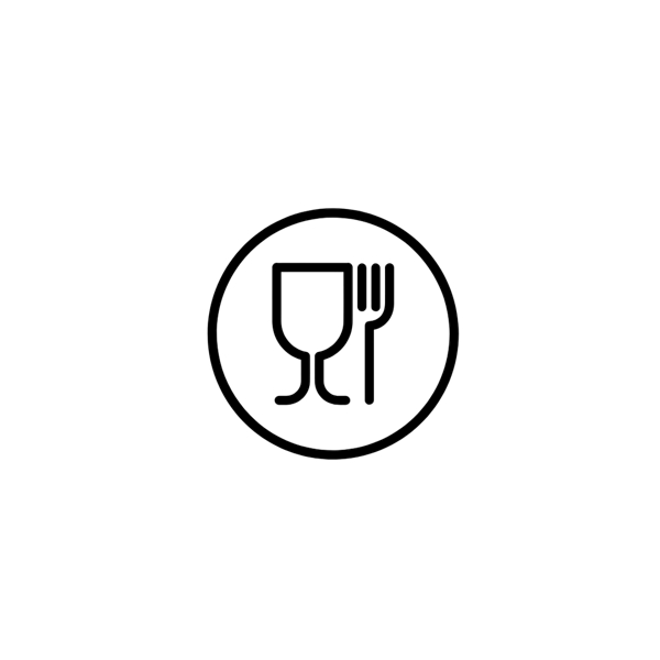 Icon indicating the location of the restaurant or dining area, featuring a wine glass and utensil symbol.