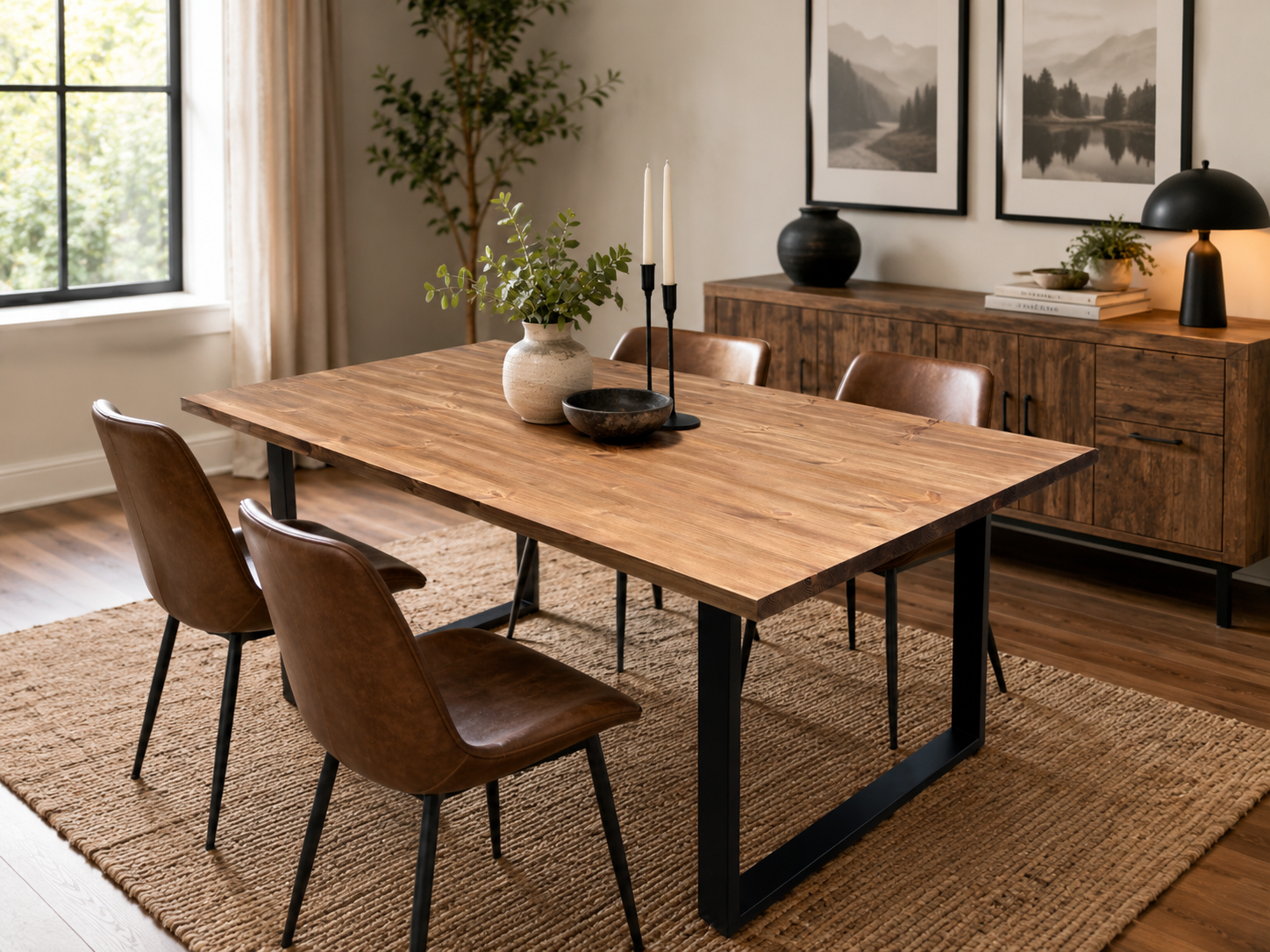 Trapezium Style Dining Table