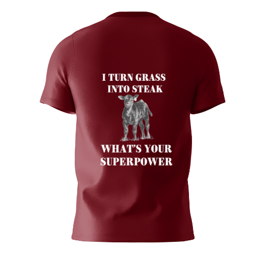 I Turn Grass into Steak- T-Shirt- SF Ranch