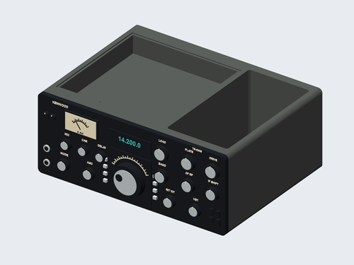 Kenwood TS-830S inspired organizer digital rendering