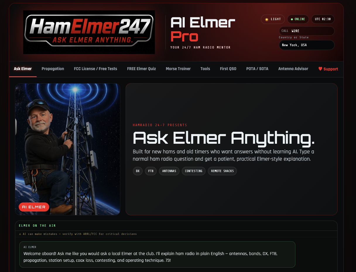 Introducing HamElmer247.com — Your 24/7 AI Ham Radio Mentor