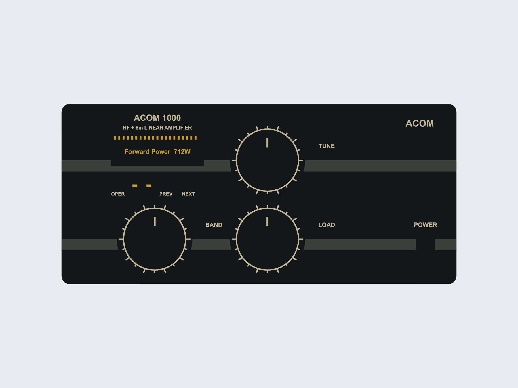 ACOM 1000 inspired wall art, digital rendering.