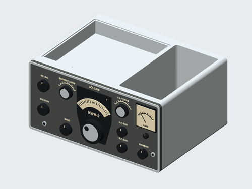 Collins KWM-2 inspired organizer digital rendering