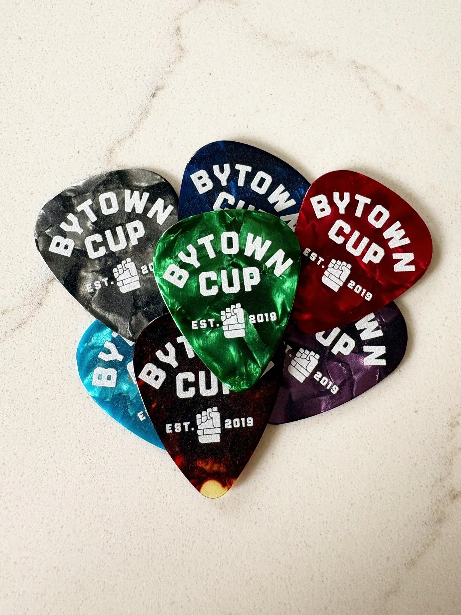 NEW MERCH DROP! Look at these beauty BTC guitar picks &mdash; 5 for $5. Available at the BTC Benefit Show on May 22nd at Targ, as well as at the kick-off party June 5th at Beyond The Pale. All proceeds to our charity! Big thanks to @egopicksllc for t