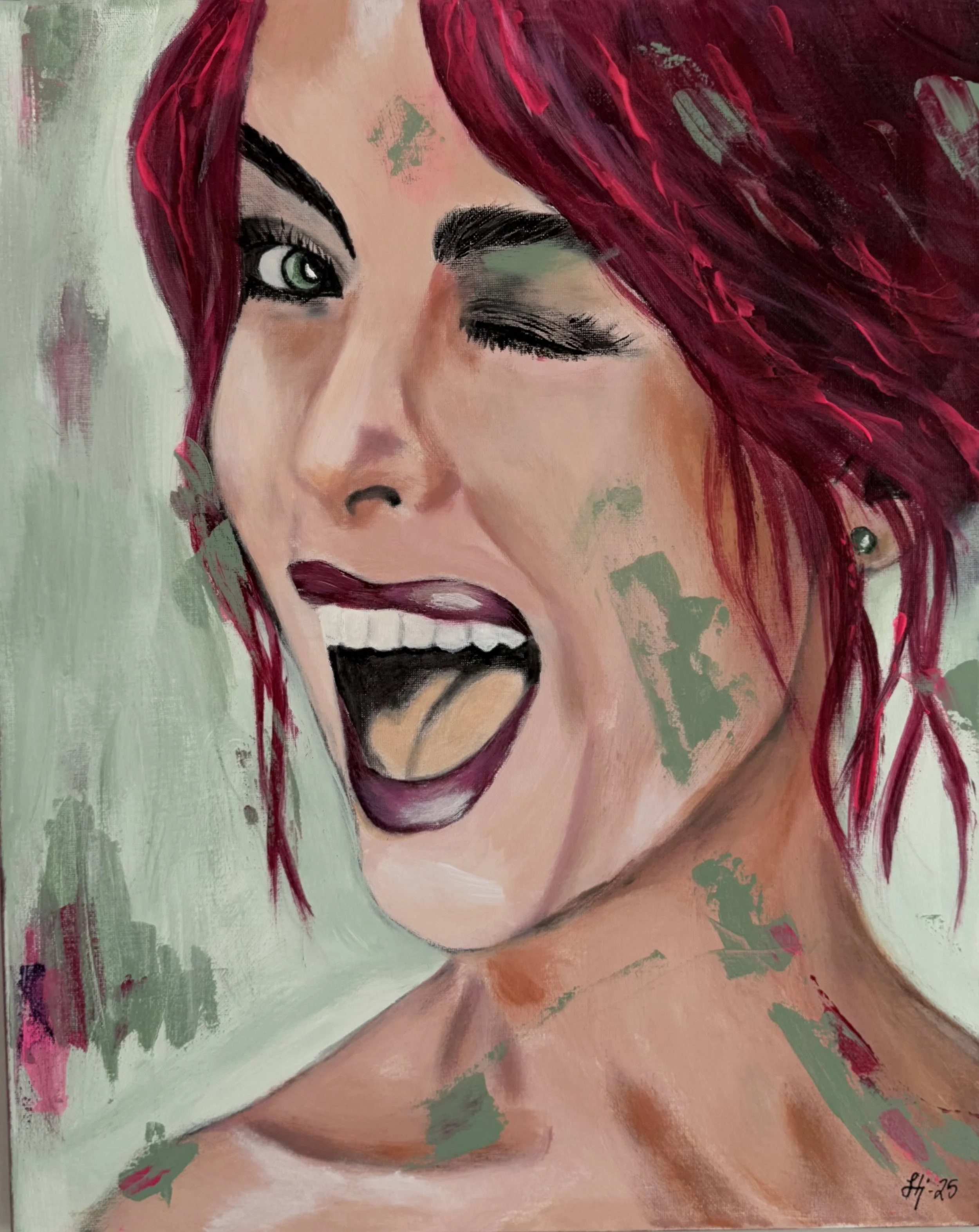 Flørt. Akryl på lerret 40 x 50 cm.
Pris: 2500,-