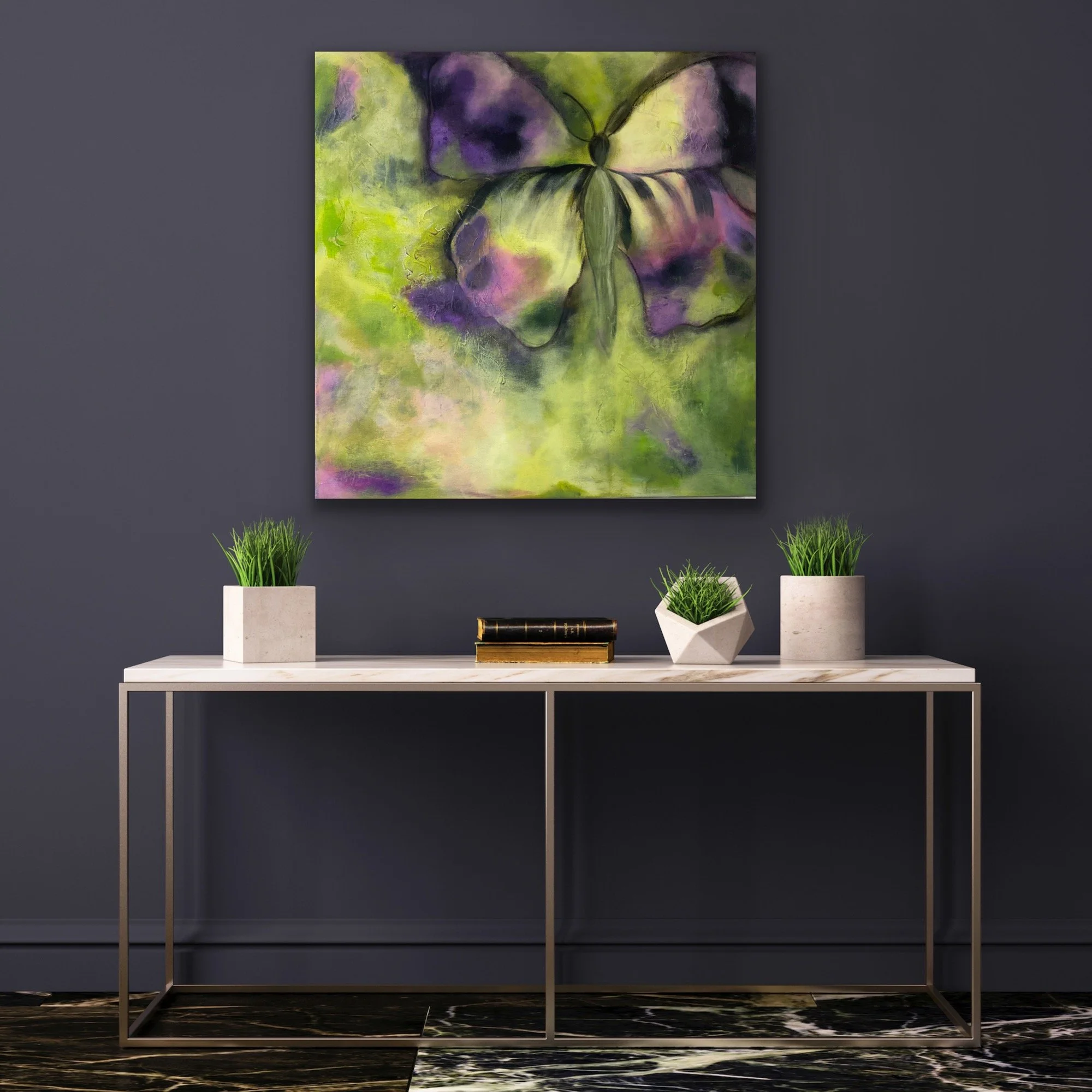 Fargenes dans. Akryl på dyplerret 80x80 cm.
Pris: 3000,-