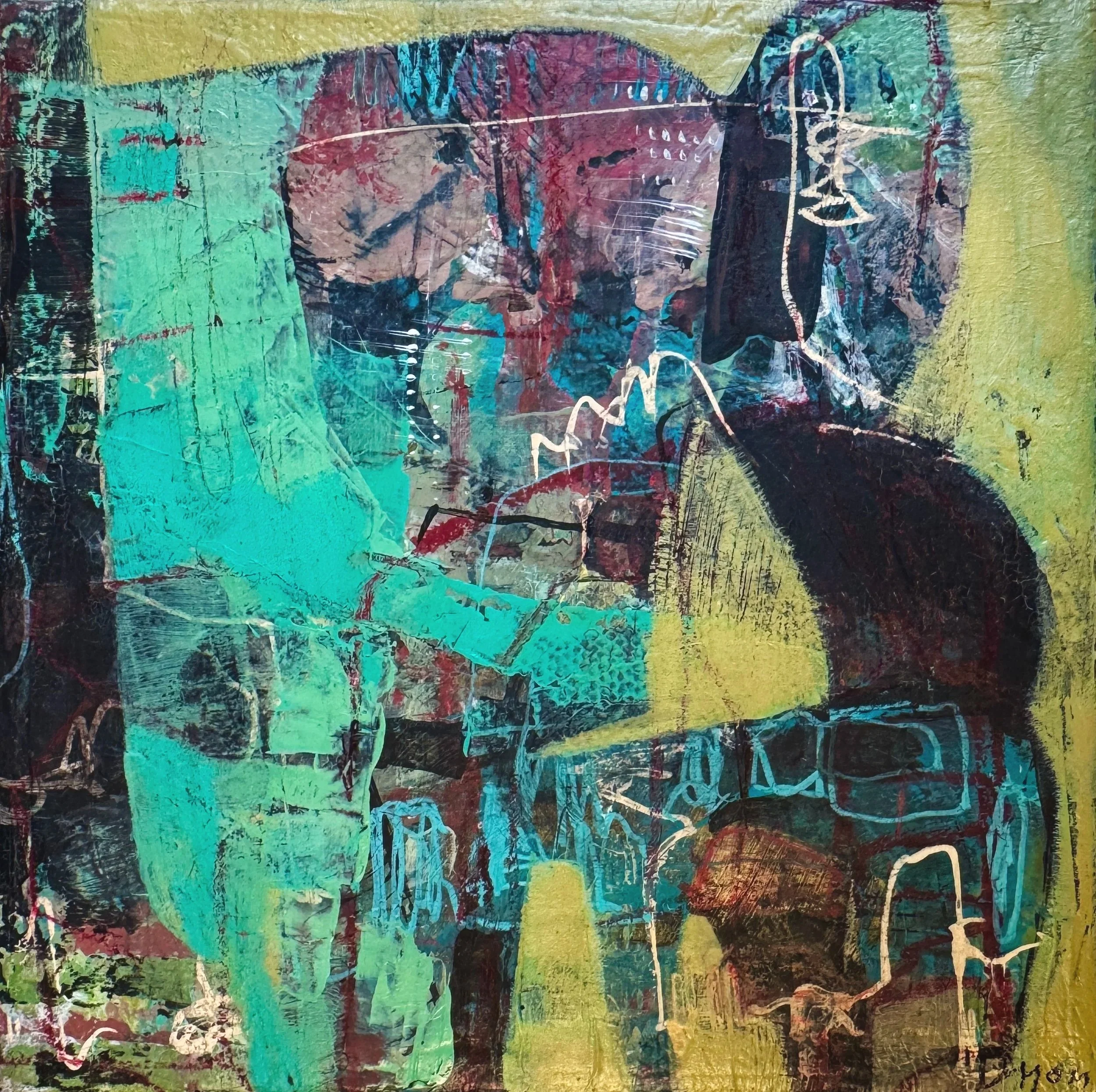 Weltita,
mixed media on canvas,
6" x 6",
No. AB2603 -
SOLD