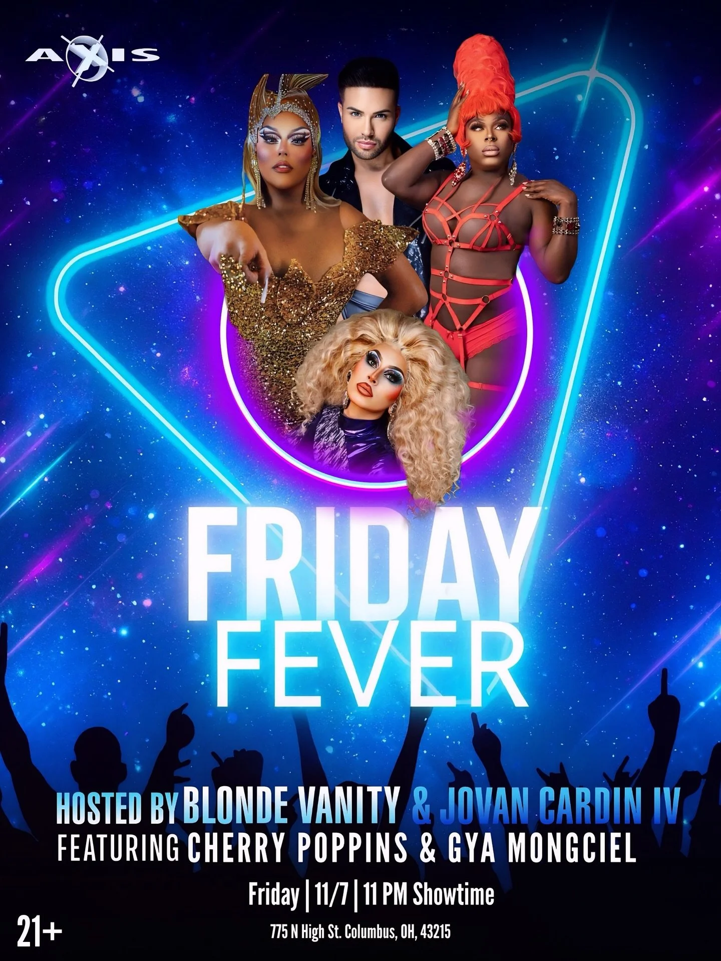 FRIDAY FEVER is back and hotter than ever 🔥
Hosted by Blonde Vanity &amp; Jovan Cardin IV, with show-stopping performances by Cherry Poppins and Gya Mongciel 💃
The lights, the beats, the glamour &mdash; it all goes down Friday at 11 PM ✨