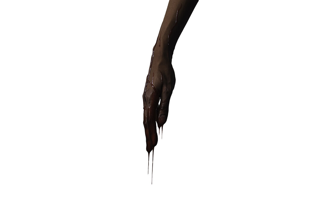 fine art print of hand covered in fake blood (Copy)