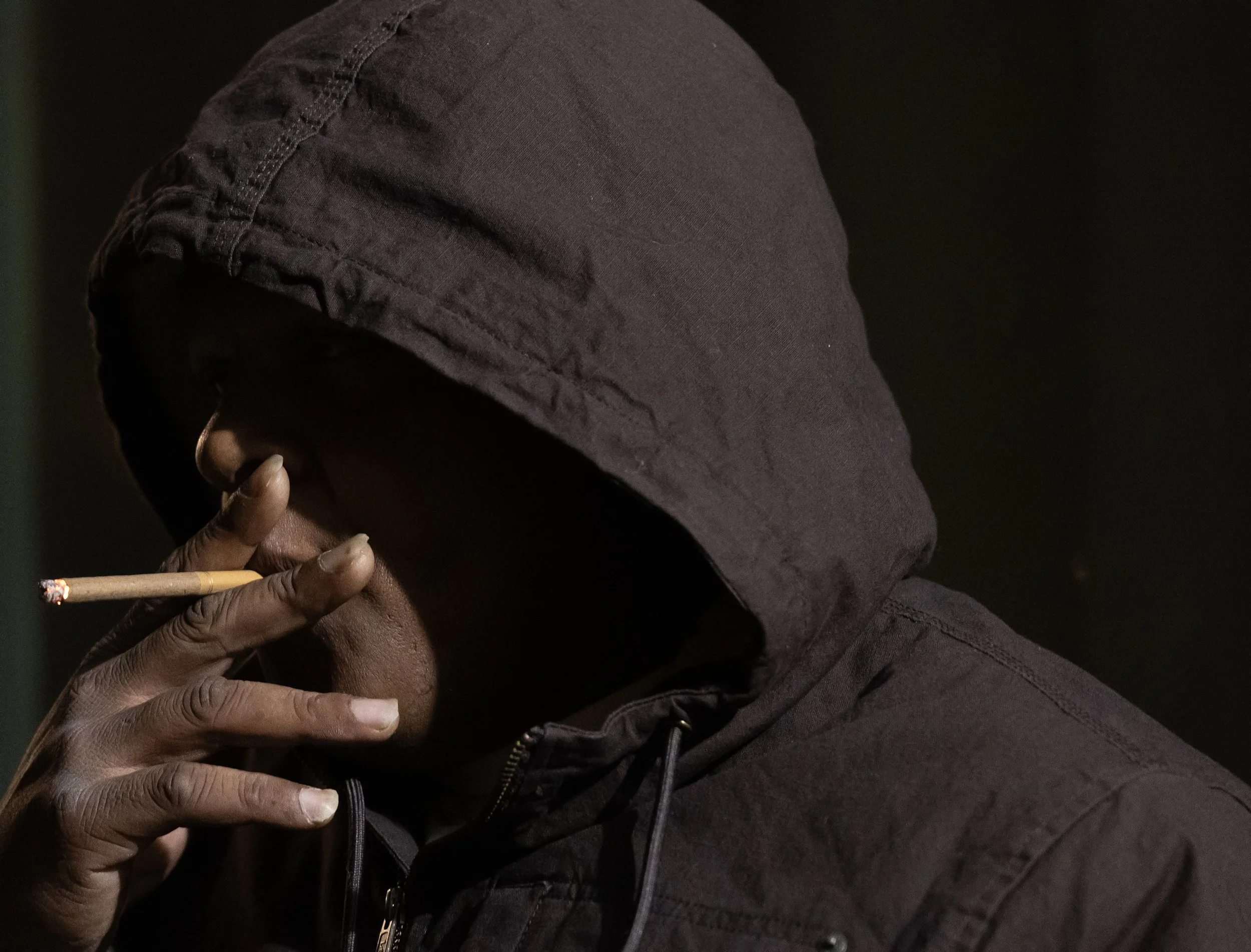 Bobby smokes outside during the cold night. After his relapse, Bobby said he felt immediate regret. "I came here for a specific reason and I’m getting it," Bobby said. "I asked for God to work on my heart and he’s working on my heart, and I turn arou