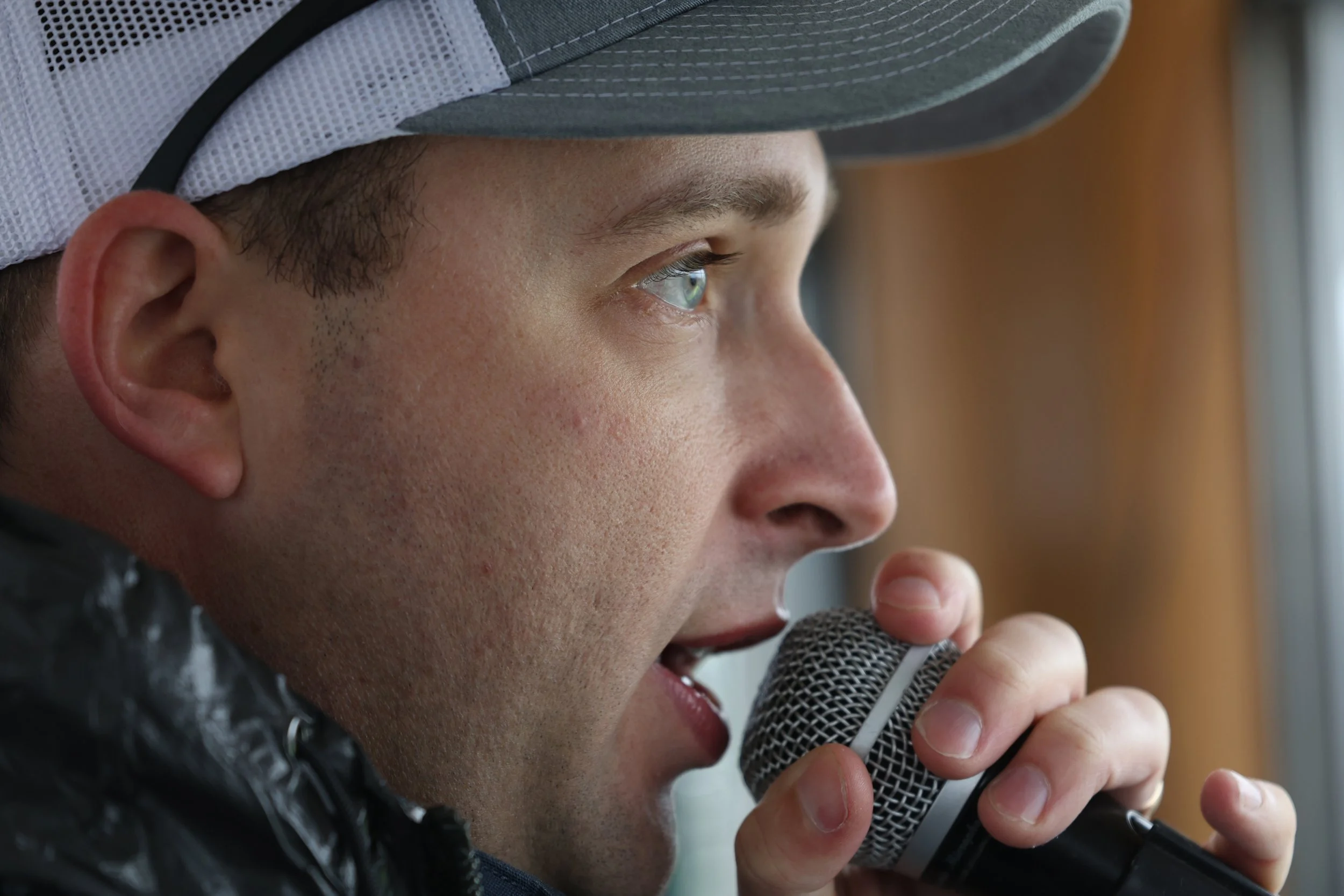 Harrison calls out bids during the Wise Bros. semiannual auction on April 5, 2025, at Wise Bros. Inc. in Kingdom City, Mo. Harrison is a professional auctioneer on the side and was named the 2025 state champion auctioneer and state champion ringman a