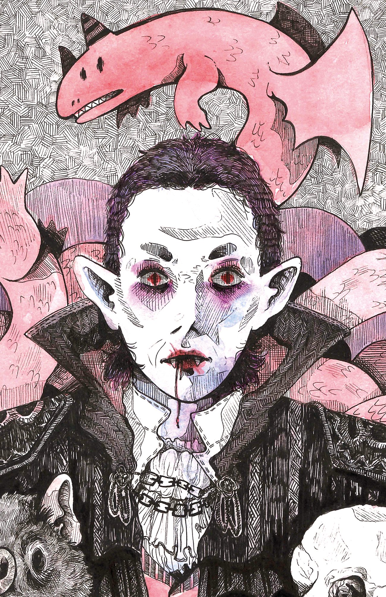 ink and watercolour illustration, 2022.