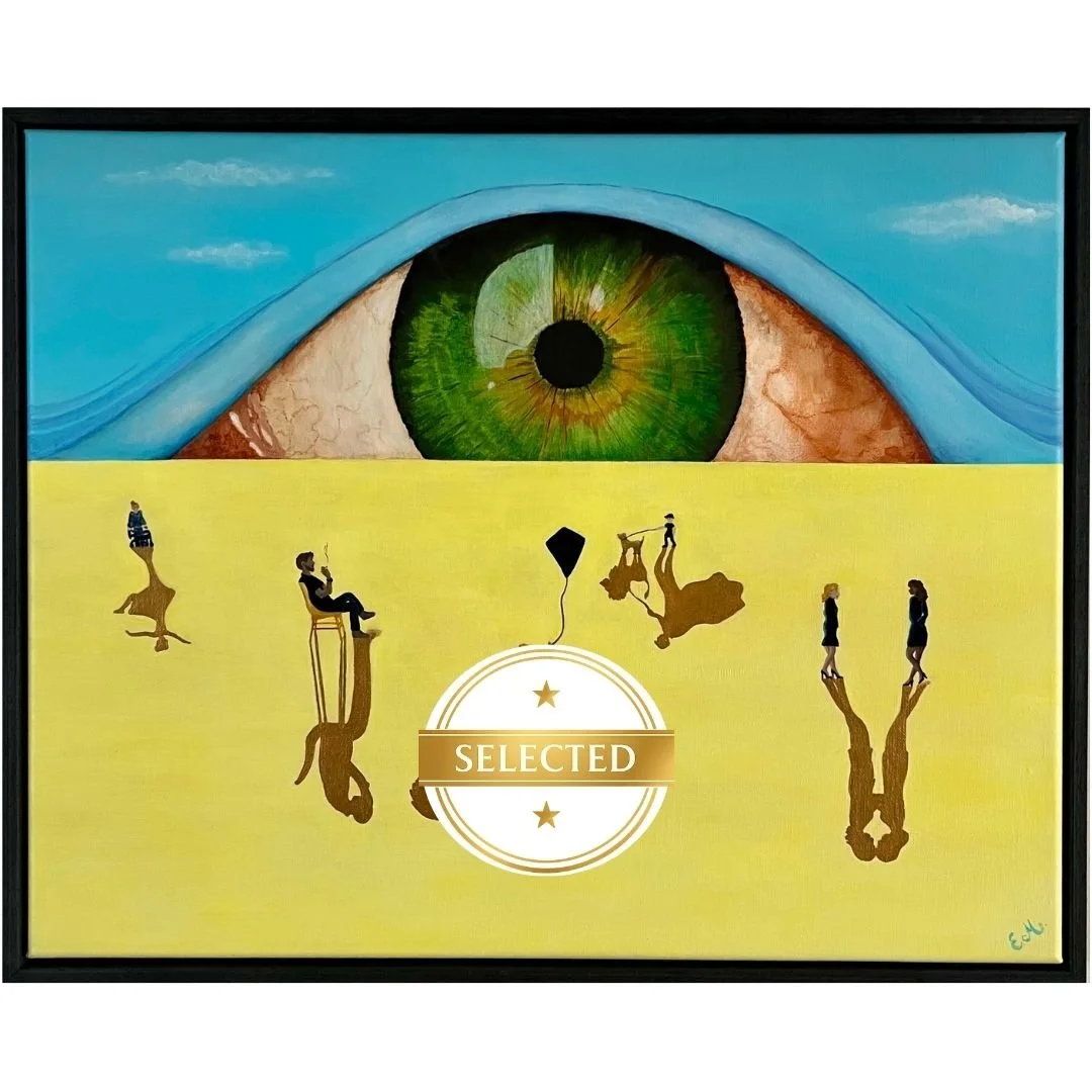 "Shadows" - Surreal Eye Art Design Abstract Watching Eye Optical Illusion Perspective Minimalist Surrealism Artwork