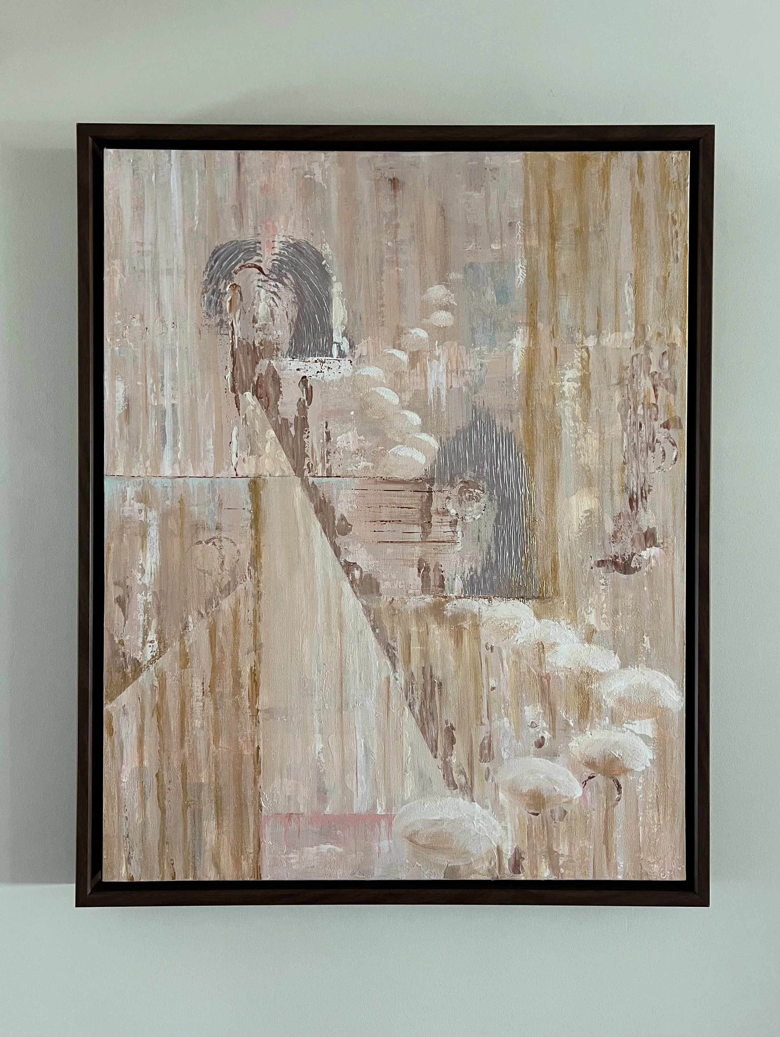 “ZENsation” – 24x30 Original Abstract Acrylic Painting with Bold Textures and Calming Zen-Inspired Design
