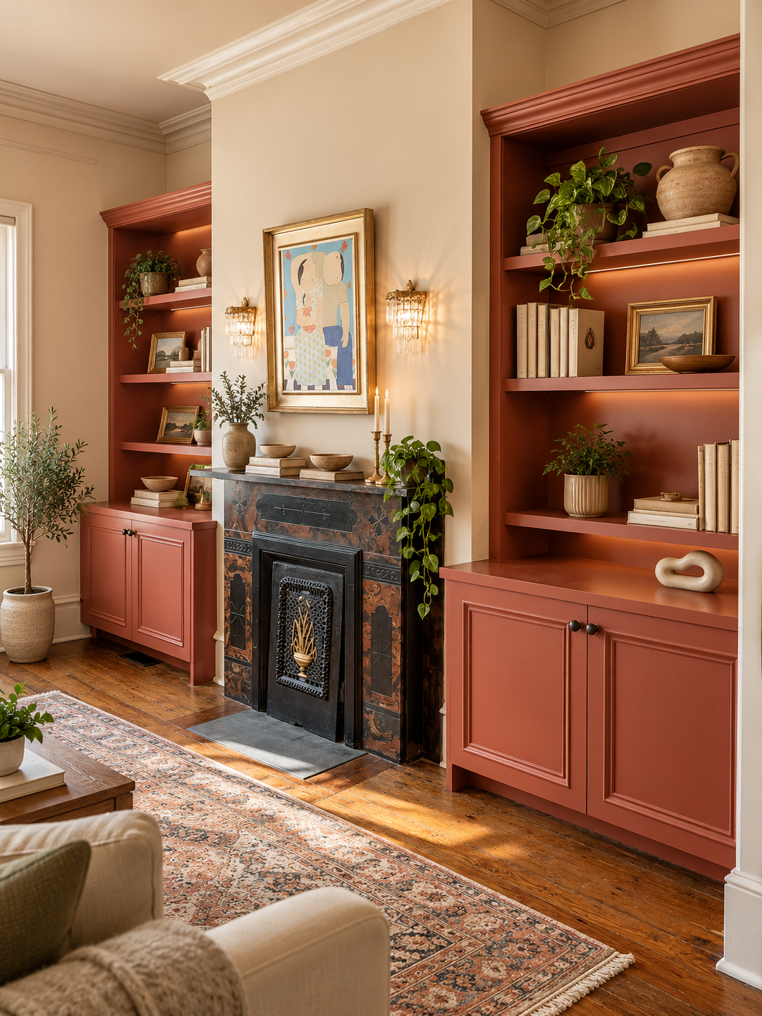 Cozy Terracotta Fireplace Nook.png