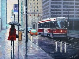 Lady in Red, 16x20, acrylic on canvas