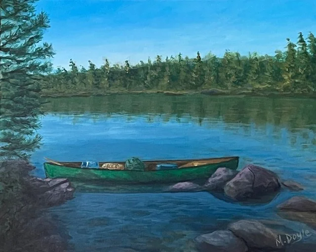 Days End on the River, 16x20, acrylic on canvas