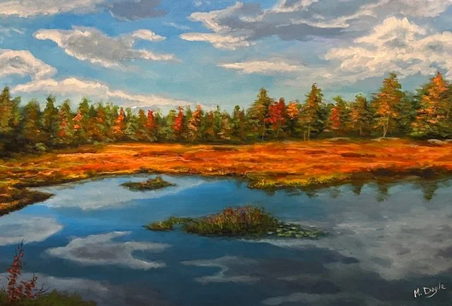 Autumn Reflection, 24x36, acrylic on canvas