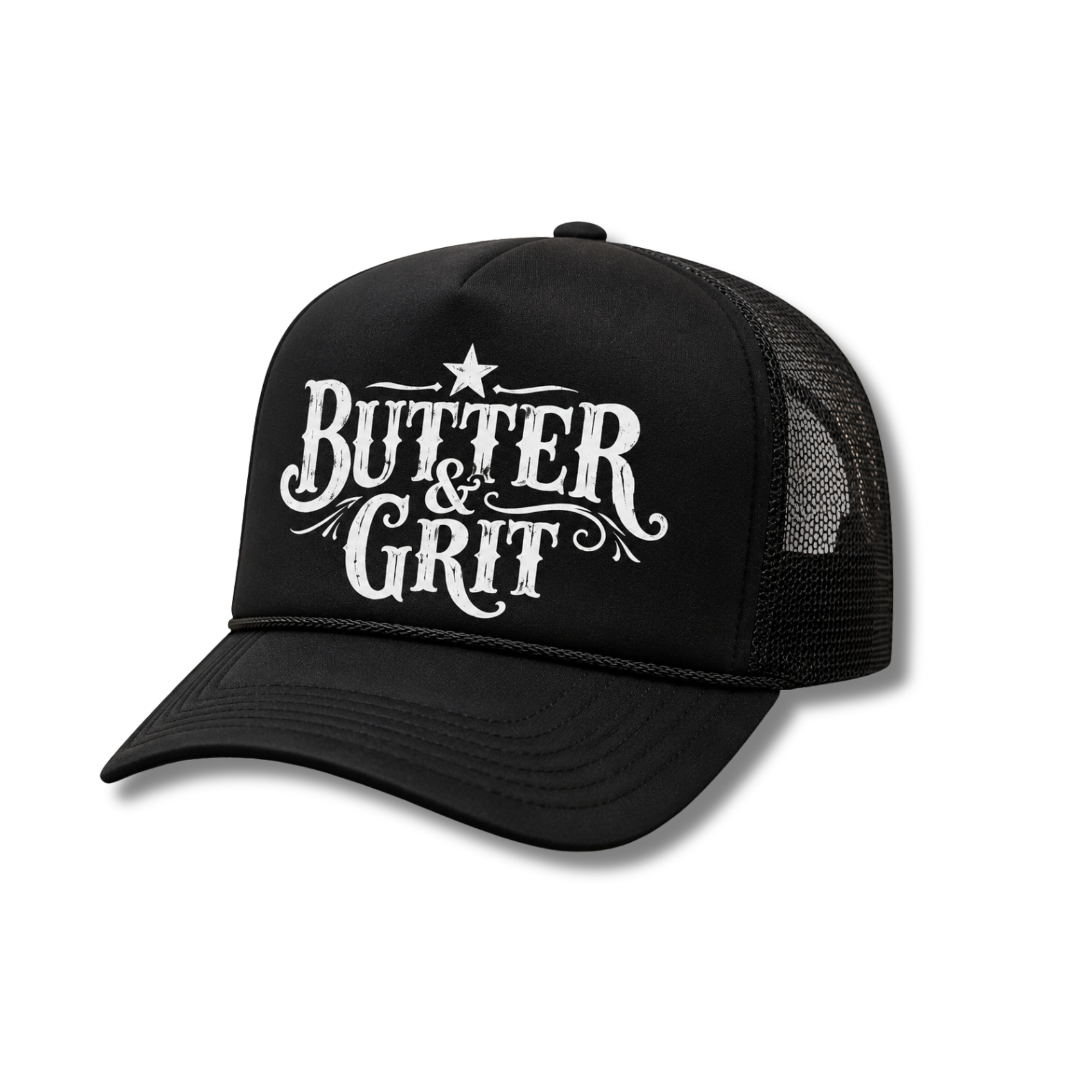 The Official Butter & Grit Trucker – Black