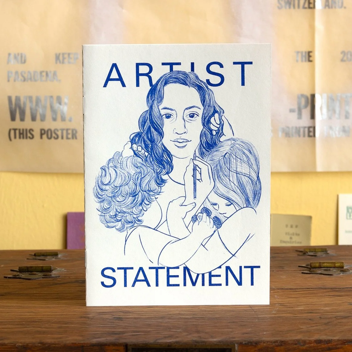 8 page zine, Risograph