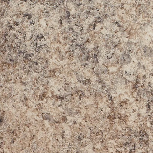 Close-up of a textured surface resembling beige and brown speckled granite or stone.