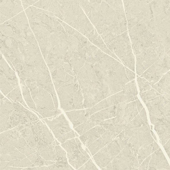Close-up of a beige marble surface with white and light gray veining.
